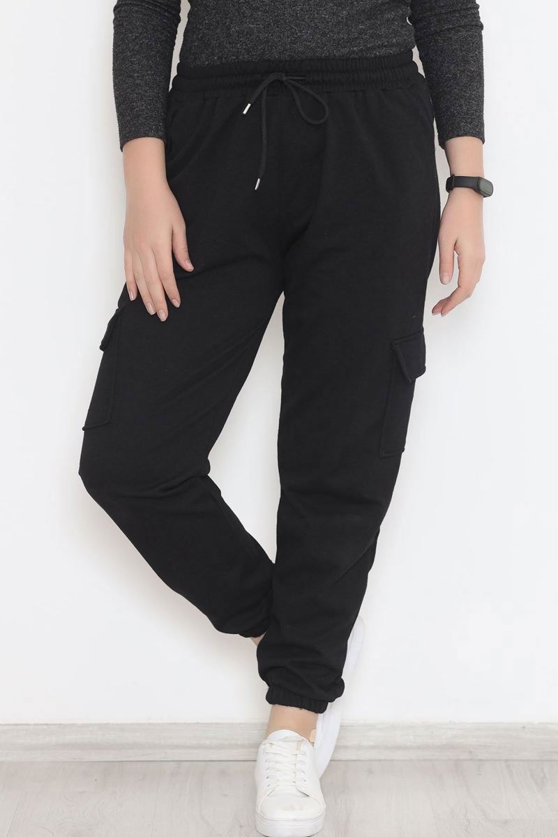 Plus Size Cargo Sweatpants Black - 12284.1250.