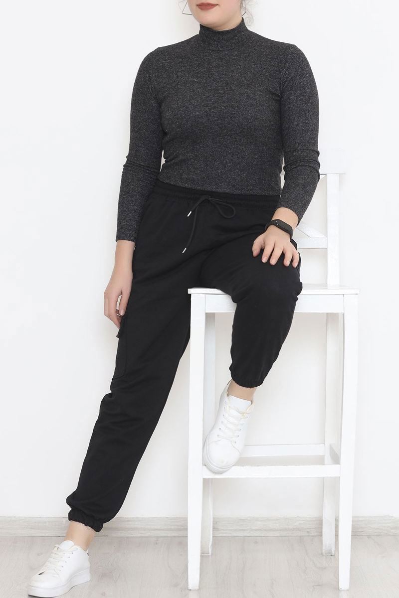 Plus Size Cargo Sweatpants Black - 12284.1250.