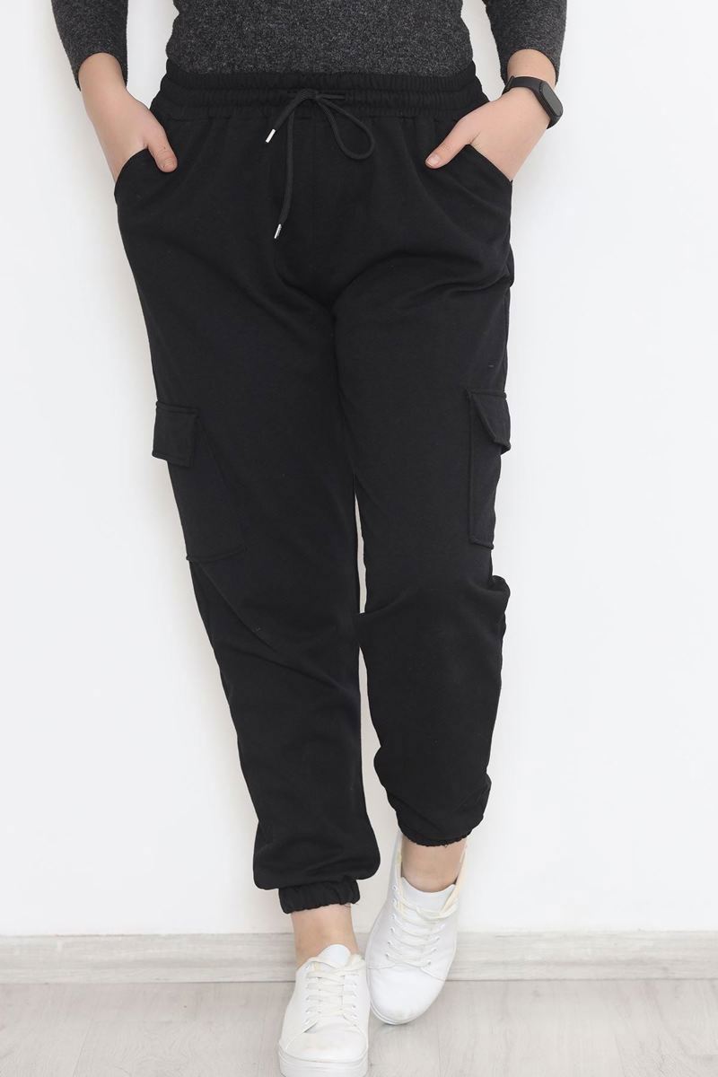 Plus Size Cargo Sweatpants Black - 12284.1250.