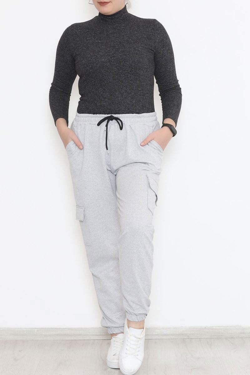 Plus Size Cargo Sweatpants Grey - 12284.1250.