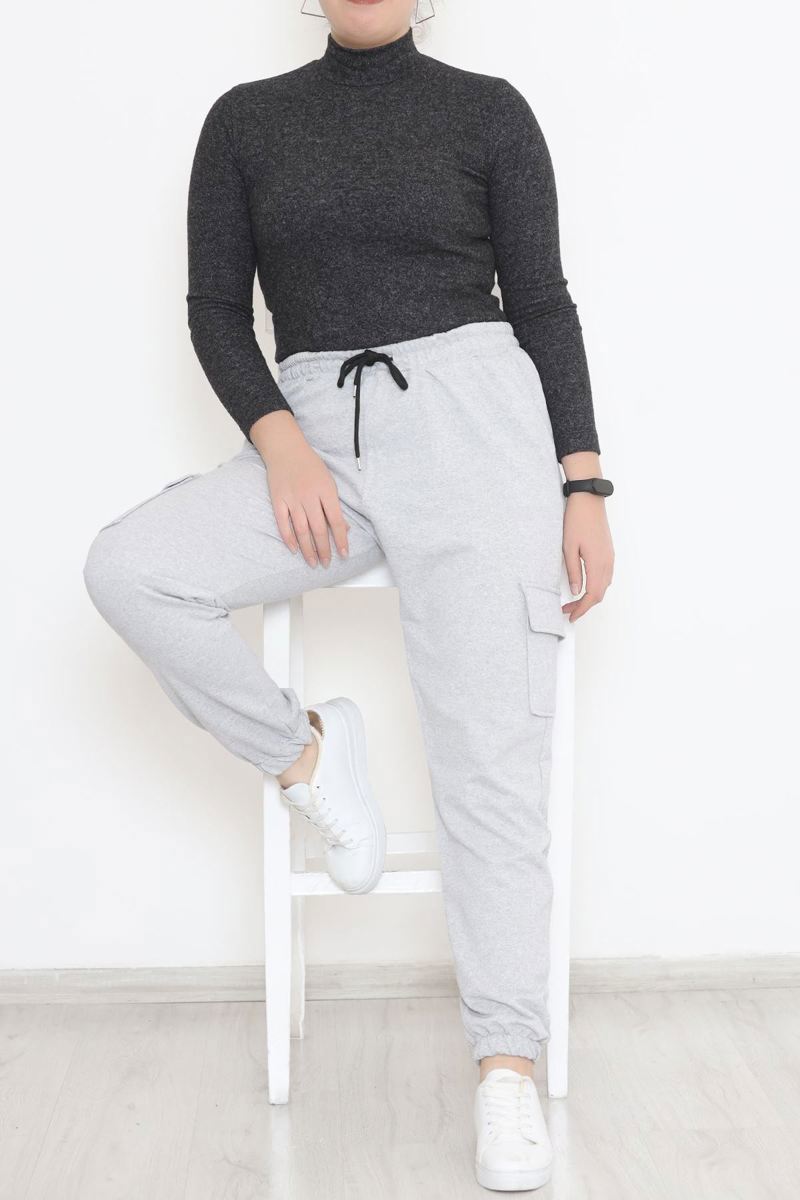 Plus Size Cargo Sweatpants Grey - 12284.1250.