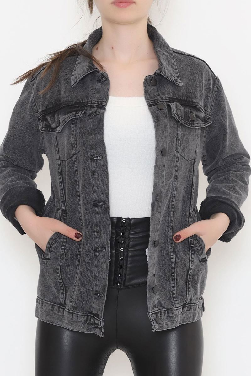 Smoked Denim Jacket with Pocket Detail - 12290.1184.