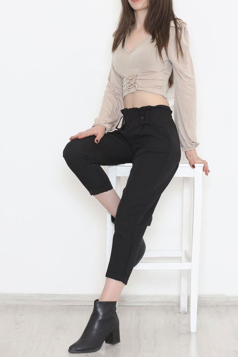 Pants with a belt look black - 20785.683.