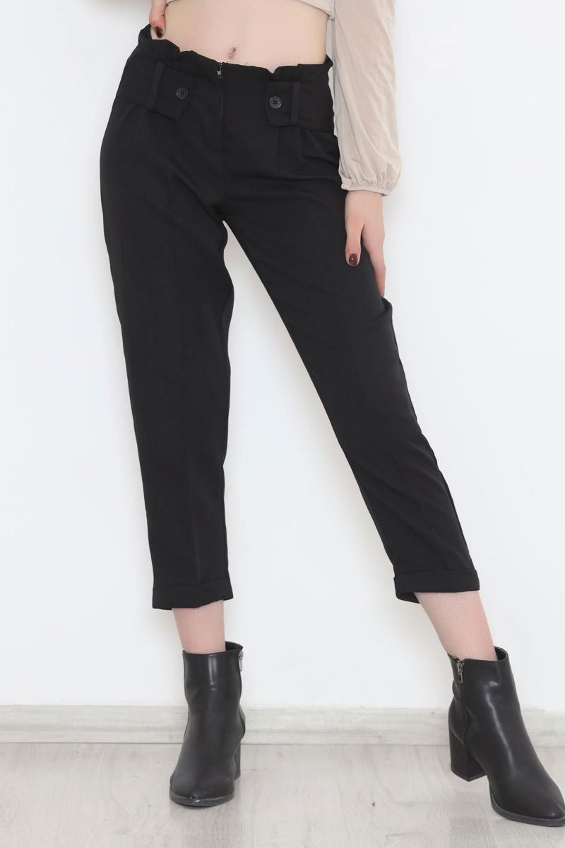 Pants with a belt look black - 20785.683.