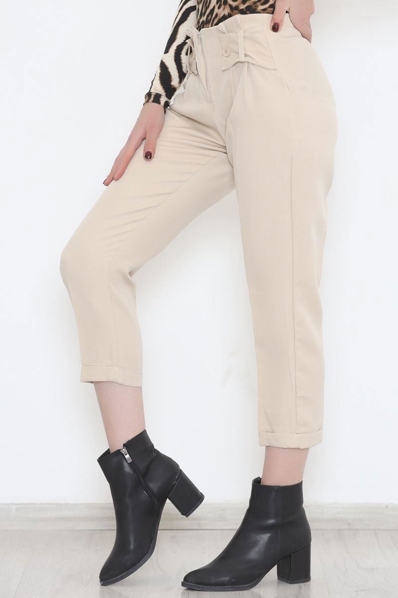 Pants with a belt look stone - 20785.683.