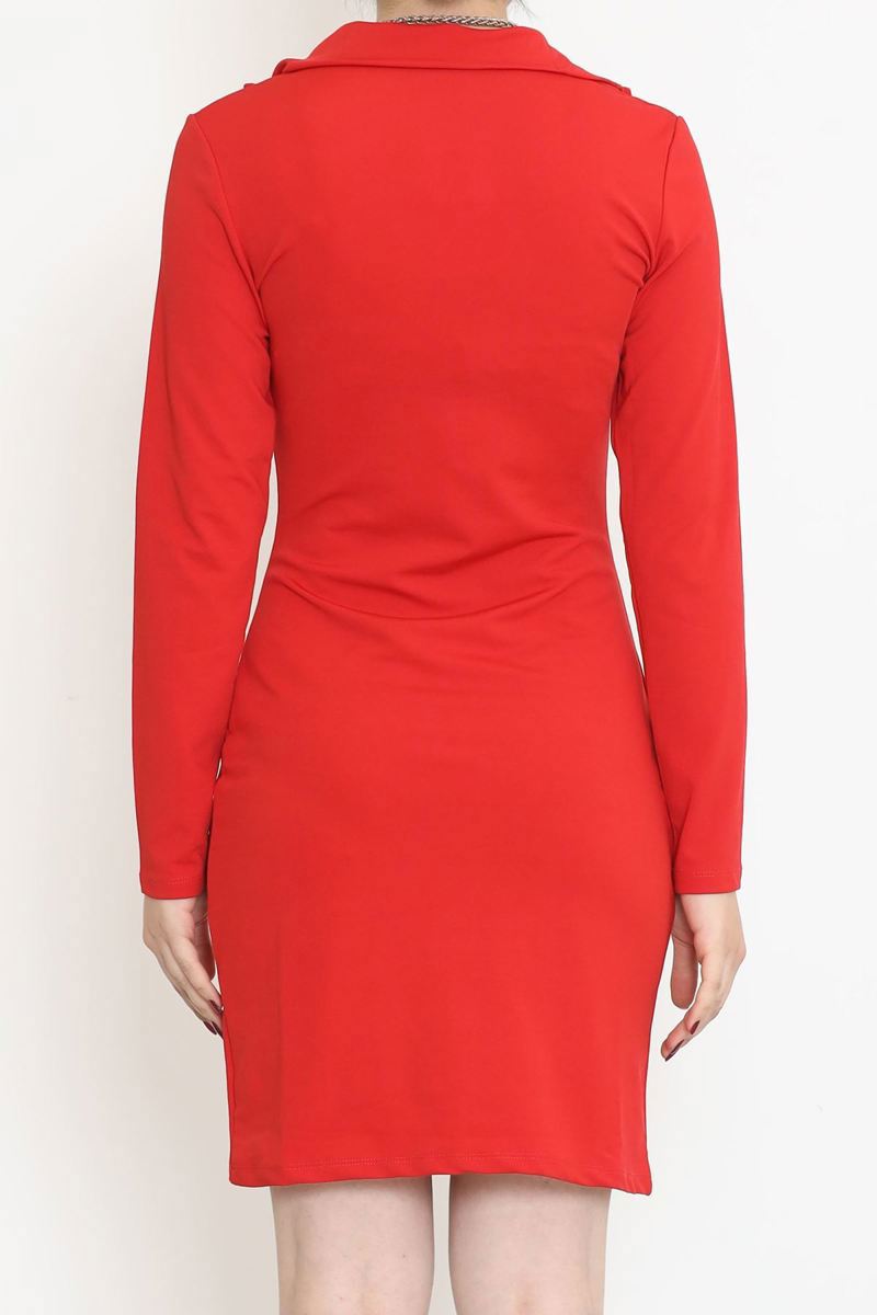 Polo Neck Dress Red - 12541.631.